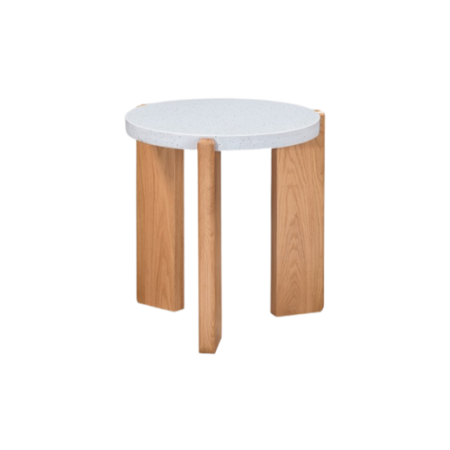 שולחן צד שיש קרלו עגול